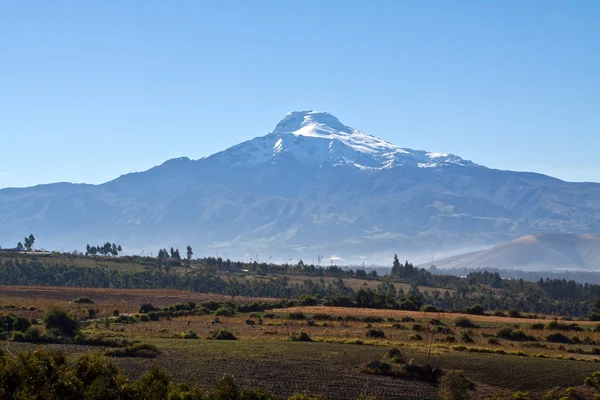 Beautiful view of Cayambe volcano in Ecuador