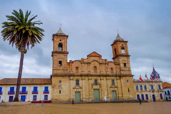 Исторический кафедральный собор Ципакиры, расположенный в центре Колумбии, в 48 км от Боготы . — стоковое фото