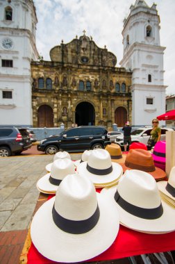 Panama hats in Pamana city clipart
