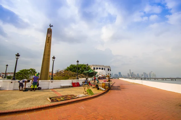 A történelmi óváros, a Panama city Plaza Francia — Stock Fotó