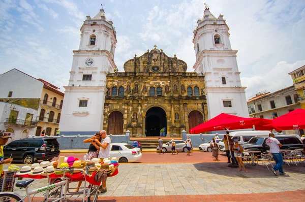 パナマ大聖堂、Sal Felipe 古い四分の一、ユネスコ世界遺産、パナマシティ、パナマ中央アメリカ — ストック写真