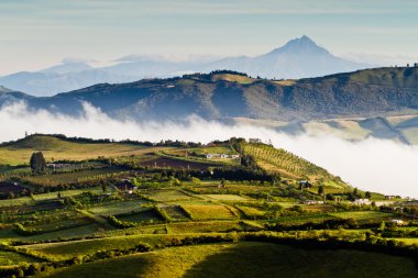 Güzel andean peyzaj görünümünden Nono, Ecuador