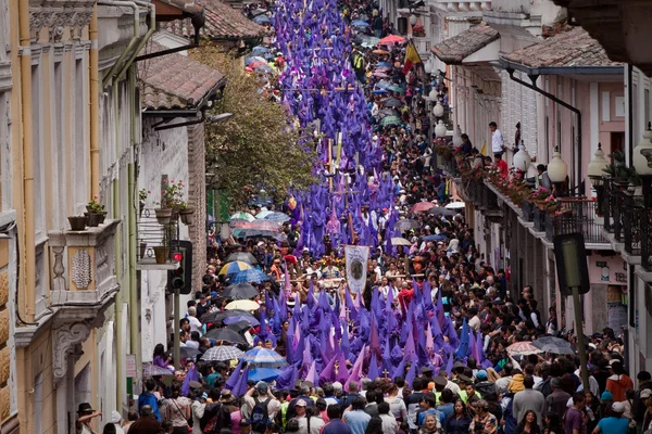 Procissão de Sexta-Feira Santa em Quito, Equador — Fotografia de Stock