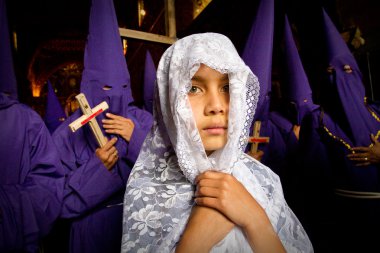 Holy week procession in Quito, Ecuador clipart