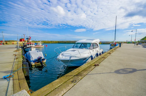 Boat port of in Ystad during summer — Stock Photo, Image