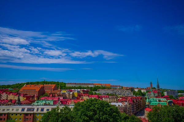 Pohled z vysokého úhlu centra Göteborgu — Stock fotografie