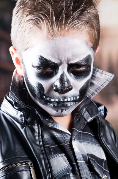 Zor ufaklikla kafatası makyaj kostüm