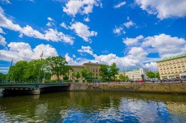 Gothia nehir Gothenburg şehir merkezinde