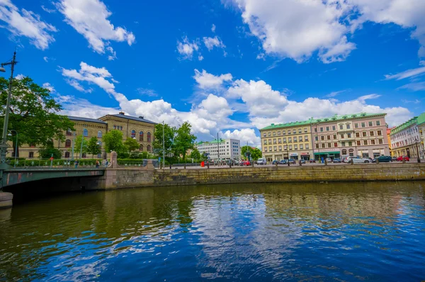 Gothia řeka v centru Göteborgu — Stock fotografie