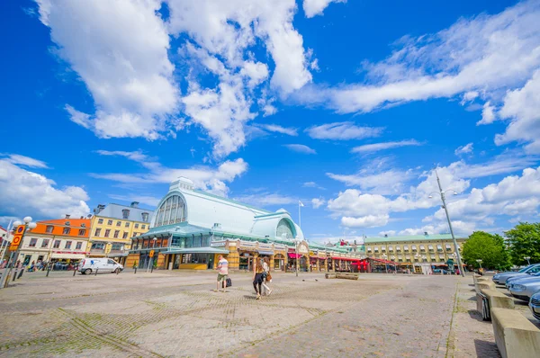 Slavný rybí trh v centru města Göteborg — Stock fotografie