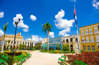 Sancti Spiritus, Küba - 5 Eylül 2015: Kutsal ruh Latince. En eski Küba Avrupa yerleşim yerlerinden biridir.