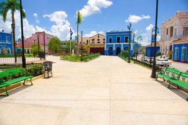 Sancti Spiritus, Küba - 5 Eylül 2015: Kutsal ruh Latince. En eski Küba Avrupa yerleşim yerlerinden biridir.
