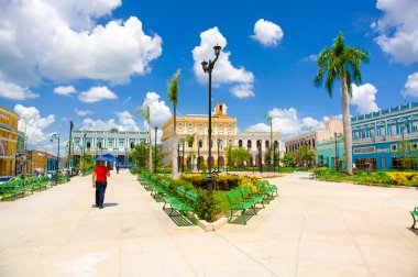 Sancti Spiritus, Küba - 5 Eylül 2015: Kutsal ruh Latince. En eski Küba Avrupa yerleşim yerlerinden biridir.