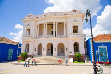 Sancti Spiritus, Küba - 5 Eylül 2015: Kutsal ruh Latince. En eski Küba Avrupa yerleşim yerlerinden biridir.