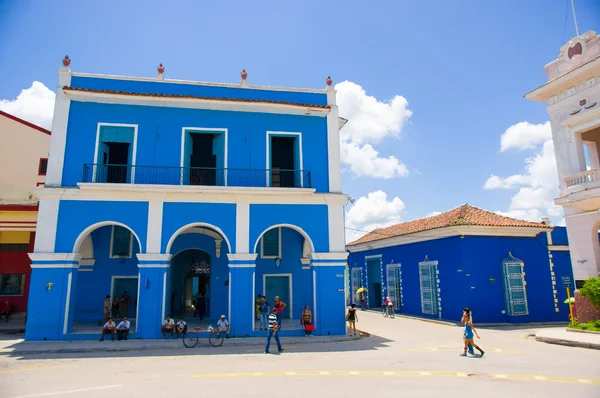 SANCTI SPIRITUS, CUBA - 5 de setembro de 2015: Latim para o Espírito Santo. É um dos mais antigos assentamentos cubanos europeus . — Fotografia de Stock