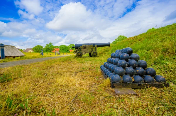 Old cannons in Kristianstad, Sweden — Stock fotografie