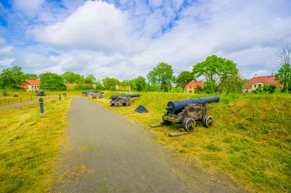 Old cannons in Kristianstad, Sweden — Stock Photo, Image