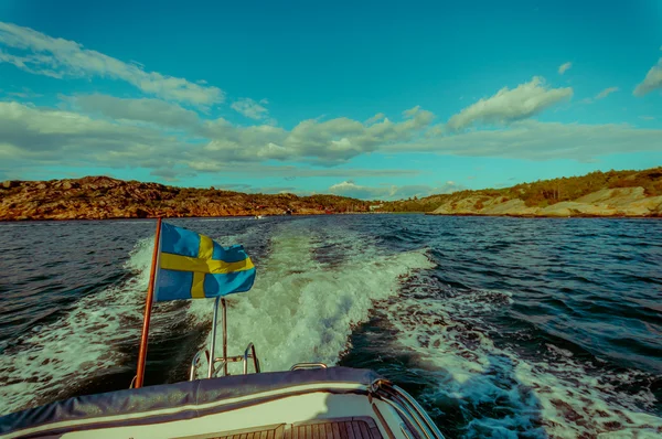 İsveçli west Coast bir tekneden güzel manzara — Stok fotoğraf