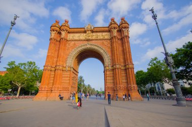 Muhteşem ünlü kemer zaferle Barcelona güzel güneşli bir günde