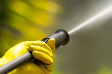 Yüksek basınçlı su waterbeam ortaya çıkıyor gibi temiz portre siyah Başkanı