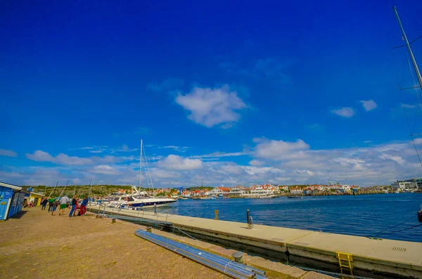 Hermosa vista de Marstrand, isla de vela popular, Suecia — Foto de Stock