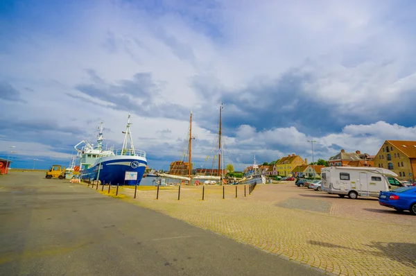 Puerto en Simrishamn, Suecia — Foto de Stock