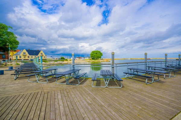 Hamnen i Simrishamn, Sverige — Stockfoto