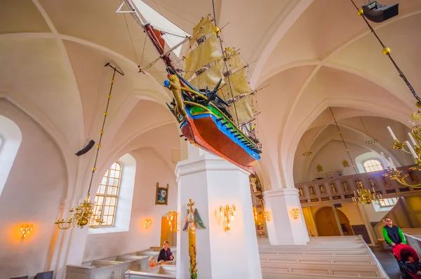 Средневековая церковь Святого Николая в Симришамне, Швеция — стоковое фото