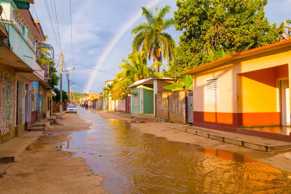TRINIDAD, CUBA - 8 DE SEPTIEMBRE DE 2015: Las calles inundadas en declarado Patrimonio de la Humanidad por la UNESCO — Foto de Stock