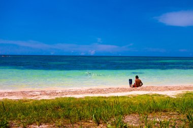 Küba'nın Kuzey Sahil Cayo Jutias beach.