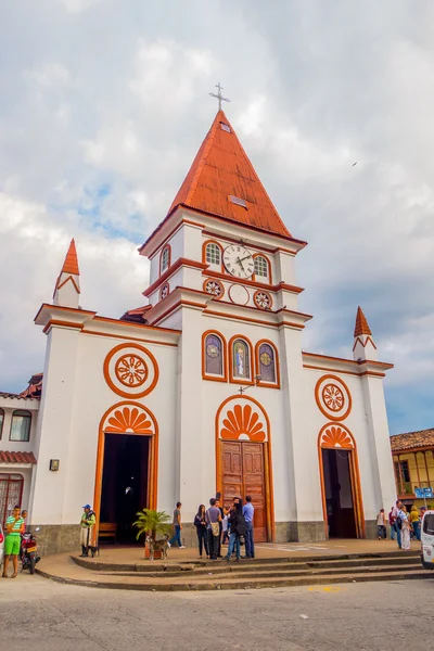 Gyönyörű templom a város Villamaria, Kolumbia — Stock Fotó