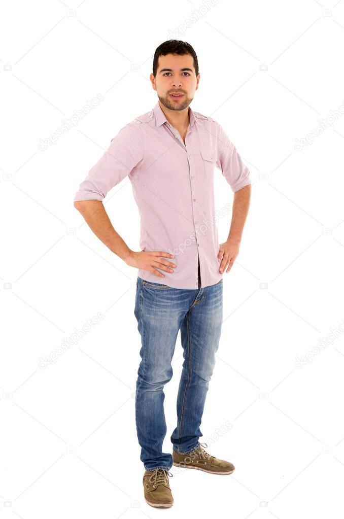 young casual man mixed race jeans