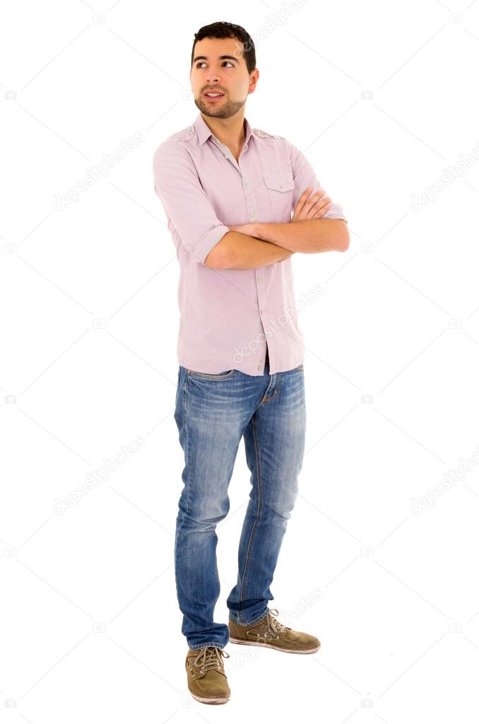 young casual man mixed race jeans