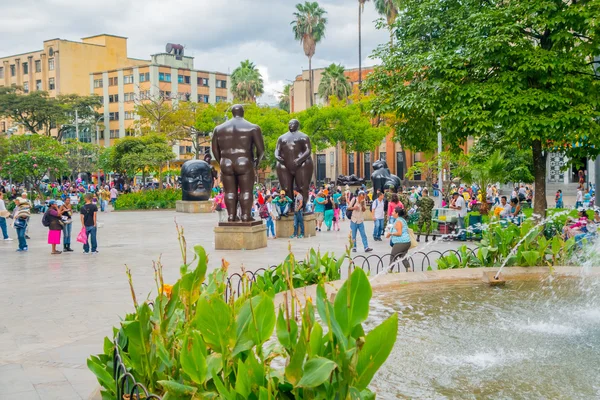 Όμορφη Μποτέρο Plaza στην πόλη του Μεντεγίν, Κολομβία — Φωτογραφία Αρχείου