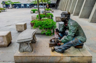 Sculpture in Alpujarra Administrative Center, Medellin city, Colombia
