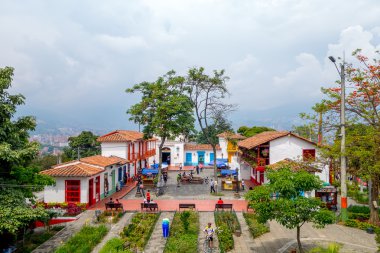 Güzel Pueblito Paisa Nutibara Hill, Medellin şehri, Kolombiya