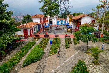 Güzel Pueblito Paisa Nutibara Hill, Medellin şehri, Kolombiya