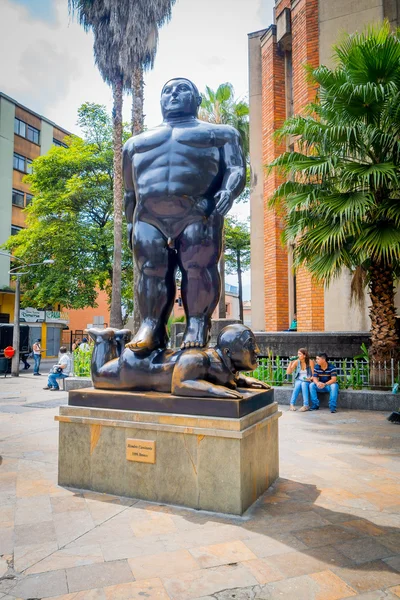 Plaza Botero piękne miasto Medellin, Kolumbia — Zdjęcie stockowe