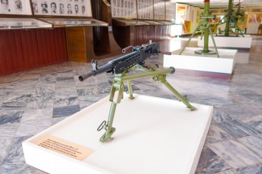 Playa Giron, Küba - 9 Eylül 2015: Müzesi meraklı hikaye Domuzlar Körfezi saldırısında gösterir.