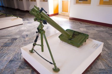 Playa Giron, Küba - 9 Eylül 2015: Müzesi meraklı hikaye Domuzlar Körfezi saldırısında gösterir.