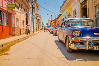 Santa Clara, Cuba - Eylül 08, 2015:View, il, Villa Clara sermaye şehirde şehir merkezinde.