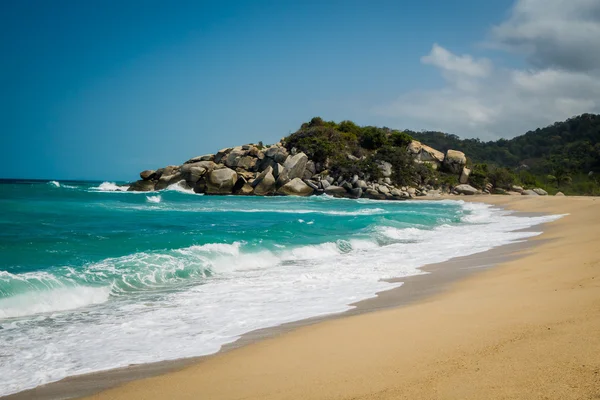 Incredible sea landscape in Tayrona National Park, Colombia — Stock Photo, Image