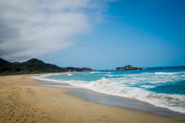 Neuvěřitelná moře krajina v národní Park Tayrona, Kolumbie — Stock fotografie