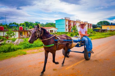 Vinales, Küba - 13 Eylül 2015: Vinales Kuzey Merkez Pinar del Rio il Küba'nın bir kasaba ve belediyedir.