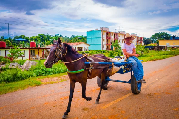 Viñales, Cuba - 13 September 2015: Viñales is een kleine stad in het Argentijnse bestuurlijke gebied Tumbaya in de north central Pinar del Rio Cubaanse provincie. — Stockfoto