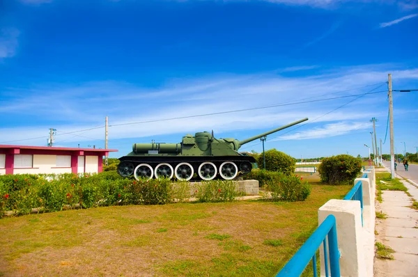 PLAYA GIRON, CUBA - 9 SEPTEMBRE 2015 : Le musée Playa Giron présente la curieuse histoire du débarquement mondialement connu de la baie des Cochons . — Photo