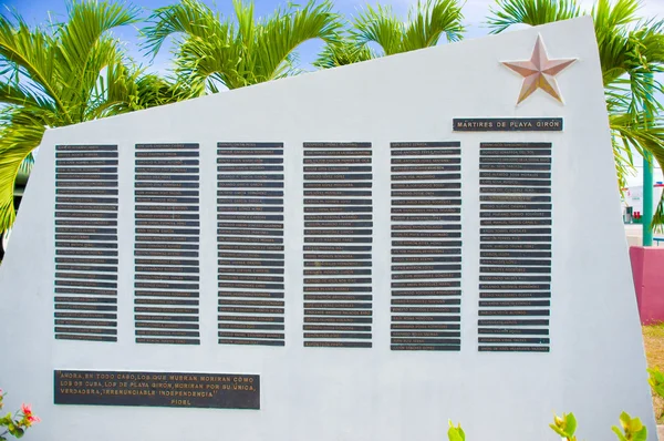 PLAYA GIRON, CUBA - 9 de septiembre de 2015: Museo muestra la curiosa historia en el ataque a Bahía de Cochinos — Foto de Stock