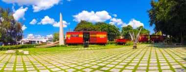 SANTA CLARA, CUBA - SEPTEMBER 08, 2015: This train packed with government soldiers was captured by Che Guevaras forces during the revolution. clipart