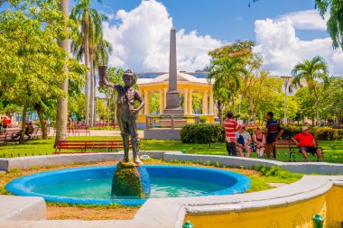 Santa Clara, Cuba - Eylül 08, 2015:View, il, Villa Clara sermaye şehirde şehir merkezinde.