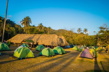 Kamp sitesi Tayrona Milli Parkı, Kolombiya
